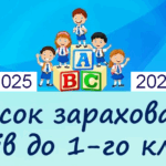 Список зарахованих учнів до 1-го класу на 2025-2026 н.р.